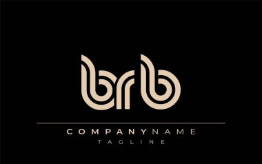 BRB Yaratıcı Eşsiz Modern Harf Logosu Tasarımı. Benzersiz bir harf dizaynına sahip stilize logo, soyut minimalist estetik ve modern cazibe sunar.