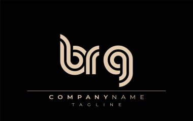 BRG Yaratıcı Eşsiz Modern Harf Logosu Tasarımı. Benzersiz bir harf dizaynına sahip stilize logo, soyut minimalist estetik ve modern cazibe sunar.