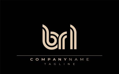 BRL Yaratıcı Eşsiz Modern Harf Logosu Tasarımı. Benzersiz bir harf dizaynına sahip stilize logo, soyut minimalist estetik ve modern cazibe sunar.