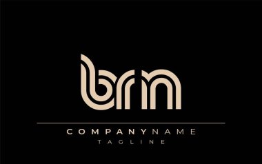BRN Yaratıcı Eşsiz Modern Harf Logosu Tasarımı. Benzersiz bir harf dizaynına sahip stilize logo, soyut minimalist estetik ve modern cazibe sunar.