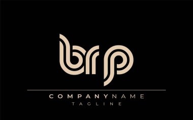 BRP Yaratıcı Eşsiz Modern Harf Logosu Tasarımı. Benzersiz bir harf dizaynına sahip stilize logo, soyut minimalist estetik ve modern cazibe sunar.