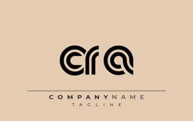 CRA Yaratıcı Eşsiz Modern Harf Logosu Tasarımı. Benzersiz bir harf dizaynına sahip stilize logo, soyut minimalist estetik ve modern cazibe sunar.