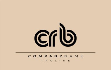 CRB Yaratıcı Eşsiz Modern Harf Logosu Tasarımı. Benzersiz bir harf dizaynına sahip stilize logo, soyut minimalist estetik ve modern cazibe sunar.