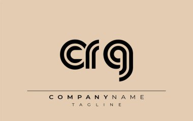 CRG Yaratıcı Eşsiz Modern Harf Logosu Tasarımı. Benzersiz bir harf dizaynına sahip stilize logo, soyut minimalist estetik ve modern cazibe sunar.