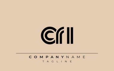 CRI Yaratıcı Eşsiz Modern Harf Logosu Tasarımı. Benzersiz bir harf dizaynına sahip stilize logo, soyut minimalist estetik ve modern cazibe sunar.