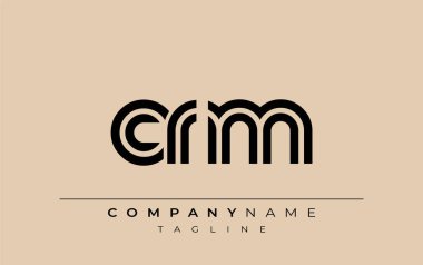 CRM Yaratıcı Eşsiz Modern Harf Logosu Tasarımı. Benzersiz bir harf dizaynına sahip stilize logo, soyut minimalist estetik ve modern cazibe sunar.