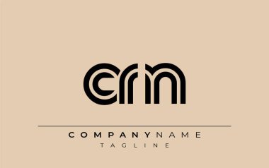CRN Yaratıcı Eşsiz Modern Harf Logosu Tasarımı. Benzersiz bir harf dizaynına sahip stilize logo, soyut minimalist estetik ve modern cazibe sunar.
