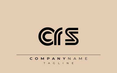 CRS Yaratıcı Eşsiz Modern Harf Logosu Tasarımı. Benzersiz bir harf dizaynına sahip stilize logo, soyut minimalist estetik ve modern cazibe sunar.