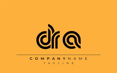 DRA Yaratıcı Eşsiz Modern Harf Logosu Tasarımı. Benzersiz bir harf dizaynına sahip stilize logo, soyut minimalist estetik ve modern cazibe sunar.