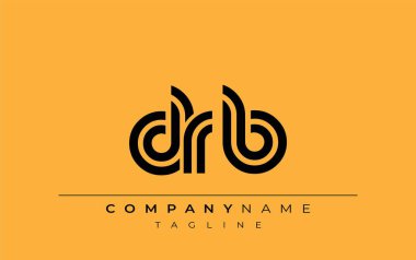 DRB Yaratıcı Eşsiz Modern Harf Logosu Tasarımı. Benzersiz bir harf dizaynına sahip stilize logo, soyut minimalist estetik ve modern cazibe sunar.