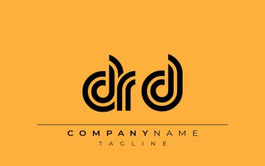 DRD Yaratıcı Eşsiz Modern Harf Logosu Tasarımı. Benzersiz bir harf dizaynına sahip stilize logo, soyut minimalist estetik ve modern cazibe sunar.