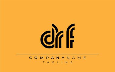 DRF Yaratıcı Eşsiz Modern Harf Logosu Tasarımı. Benzersiz bir harf dizaynına sahip stilize logo, soyut minimalist estetik ve modern cazibe sunar.
