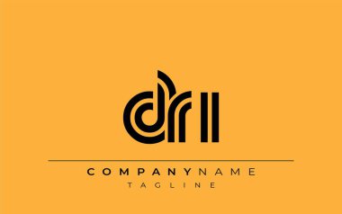 DRI Yaratıcı Eşsiz Modern Harf Logosu Tasarımı. Benzersiz bir harf dizaynına sahip stilize logo, soyut minimalist estetik ve modern cazibe sunar.