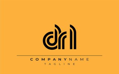 DRL Yaratıcı Eşsiz Modern Harf Logosu Tasarımı. Benzersiz bir harf dizaynına sahip stilize logo, soyut minimalist estetik ve modern cazibe sunar.