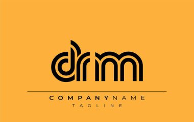 DRM Yaratıcı Eşsiz Modern Harf Logosu Tasarımı. Benzersiz bir harf dizaynına sahip stilize logo, soyut minimalist estetik ve modern cazibe sunar.