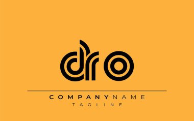DRO Yaratıcı Eşsiz Modern Harf Logosu Tasarımı. Benzersiz bir harf dizaynına sahip stilize logo, soyut minimalist estetik ve modern cazibe sunar.