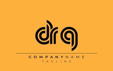 DRQ Yaratıcı Eşsiz Modern Harf Logosu Tasarımı. Benzersiz bir harf dizaynına sahip stilize logo, soyut minimalist estetik ve modern cazibe sunar.