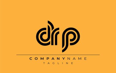 DRP Yaratıcı Eşsiz Modern Harf Logosu Tasarımı. Benzersiz bir harf dizaynına sahip stilize logo, soyut minimalist estetik ve modern cazibe sunar.