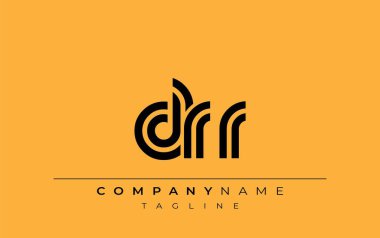 DRR Yaratıcı Eşsiz Modern Harf Logosu Tasarımı. Benzersiz bir harf dizaynına sahip stilize logo, soyut minimalist estetik ve modern cazibe sunar.