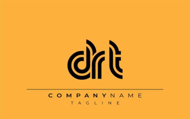 DRT Yaratıcı Eşsiz Modern Harf Logosu Tasarımı. Benzersiz bir harf dizaynına sahip stilize logo, soyut minimalist estetik ve modern cazibe sunar.