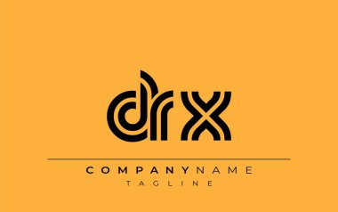 DRX Yaratıcı Eşsiz Modern Harf Logosu Tasarımı. Benzersiz bir harf dizaynına sahip stilize logo, soyut minimalist estetik ve modern cazibe sunar.