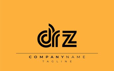 DRZ Yaratıcı Eşsiz Modern Harf Logosu Tasarımı. Benzersiz bir harf dizaynına sahip stilize logo, soyut minimalist estetik ve modern cazibe sunar.