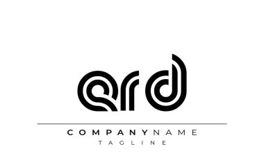 ERD Yaratıcı Eşsiz Modern Harf Logosu Tasarımı. Benzersiz bir harf dizaynına sahip stilize logo, soyut minimalist estetik ve modern cazibe sunar.