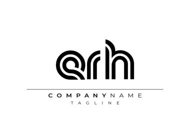 ERH Yaratıcı Eşsiz Modern Harf Logosu Tasarımı. Benzersiz bir harf dizaynına sahip stilize logo, soyut minimalist estetik ve modern cazibe sunar.