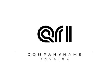 ERI Yaratıcı Eşsiz Modern Harf Logosu Tasarımı. Benzersiz bir harf dizaynına sahip stilize logo, soyut minimalist estetik ve modern cazibe sunar.