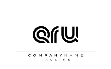 ERU Yaratıcı Eşsiz Modern Harf Logosu Tasarımı. Benzersiz bir harf dizaynına sahip stilize logo, soyut minimalist estetik ve modern cazibe sunar.