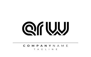 ERW Yaratıcı Eşsiz Modern Harf Logosu Tasarımı. Benzersiz bir harf dizaynına sahip stilize logo, soyut minimalist estetik ve modern cazibe sunar.