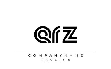 ERZ Yaratıcı Eşsiz Modern Harf Logosu Tasarımı. Benzersiz bir harf dizaynına sahip stilize logo, soyut minimalist estetik ve modern cazibe sunar.