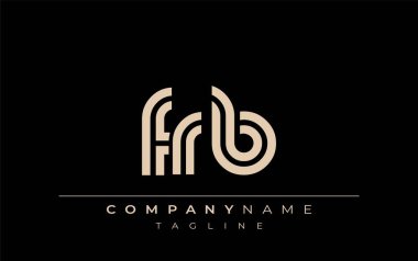 FRB Yaratıcı Eşsiz Modern Harf Logosu Tasarımı. Benzersiz bir harf dizaynına sahip stilize logo, soyut minimalist estetik ve modern cazibe sunar.
