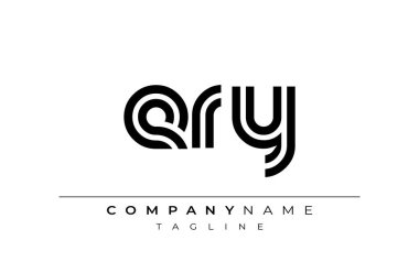 ERY Yaratıcı Eşsiz Modern Harf Logosu Tasarımı. Benzersiz bir harf dizaynına sahip stilize logo, soyut minimalist estetik ve modern cazibe sunar.
