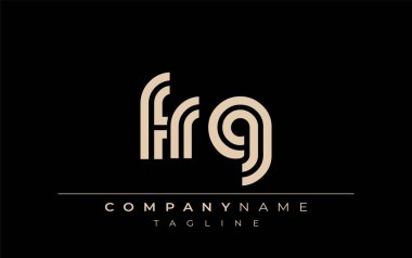 FRG Yaratıcı Eşsiz Modern Harf Logosu Tasarımı. Benzersiz bir harf dizaynına sahip stilize logo, soyut minimalist estetik ve modern cazibe sunar.