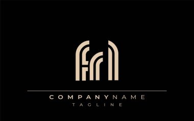 FRL Yaratıcı Eşsiz Modern Harf Logosu Tasarımı. Benzersiz bir harf dizaynına sahip stilize logo, soyut minimalist estetik ve modern cazibe sunar.