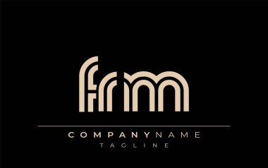 FRM Yaratıcı Eşsiz Modern Harf Logosu Tasarımı. Benzersiz bir harf dizaynına sahip stilize logo, soyut minimalist estetik ve modern cazibe sunar.
