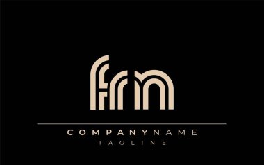 FRN Yaratıcı Eşsiz Modern Harf Logosu Tasarımı. Benzersiz bir harf dizaynına sahip stilize logo, soyut minimalist estetik ve modern cazibe sunar.