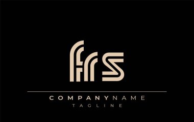 FRS Yaratıcı Eşsiz Modern Harf Logosu Tasarımı. Benzersiz bir harf dizaynına sahip stilize logo, soyut minimalist estetik ve modern cazibe sunar.