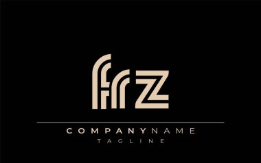 FRZ Yaratıcı Eşsiz Modern Harf Logosu Tasarımı. Benzersiz bir harf dizaynına sahip stilize logo, soyut minimalist estetik ve modern cazibe sunar.