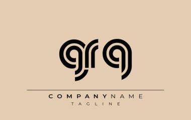 GRQ Yaratıcı Eşsiz Modern Harf Logosu Tasarımı. Benzersiz bir harf dizaynına sahip stilize logo, soyut minimalist estetik ve modern cazibe sunar.