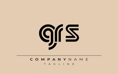 GRS Yaratıcı Eşsiz Modern Harf Logosu Tasarımı. Benzersiz bir harf dizaynına sahip stilize logo, soyut minimalist estetik ve modern cazibe sunar.