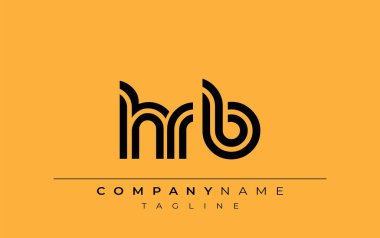 HRB Yaratıcı Eşsiz Modern Harf Logosu Tasarımı. Benzersiz bir harf dizaynına sahip stilize logo, soyut minimalist estetik ve modern cazibe sunar.