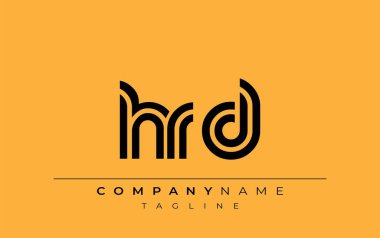 HRD Yaratıcı Eşsiz Modern Harf Logosu Tasarımı. Benzersiz bir harf dizaynına sahip stilize logo, soyut minimalist estetik ve modern cazibe sunar.
