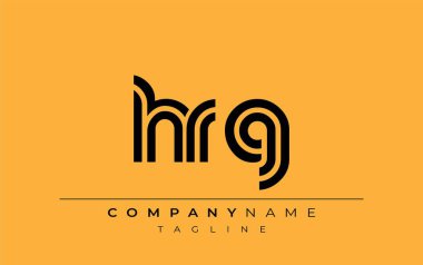 HRG Yaratıcı Eşsiz Modern Harf Logosu Tasarımı. Benzersiz bir harf dizaynına sahip stilize logo, soyut minimalist estetik ve modern cazibe sunar.