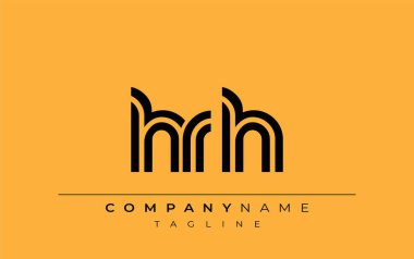 HRH Yaratıcı Eşsiz Modern Harf Logosu Tasarımı. Benzersiz bir harf dizaynına sahip stilize logo, soyut minimalist estetik ve modern cazibe sunar.
