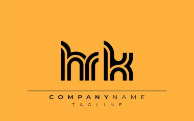 HRK Yaratıcı Eşsiz Modern Harf Logosu Tasarımı. Benzersiz bir harf dizaynına sahip stilize logo, soyut minimalist estetik ve modern cazibe sunar.