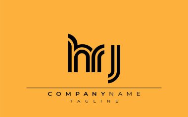 HRJ Yaratıcı Eşsiz Modern Harf Logosu Tasarımı. Benzersiz bir harf dizaynına sahip stilize logo, soyut minimalist estetik ve modern cazibe sunar.