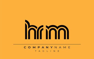 HRM Yaratıcı Eşsiz Modern Harf Logosu Tasarımı. Benzersiz bir harf dizaynına sahip stilize logo, soyut minimalist estetik ve modern cazibe sunar.