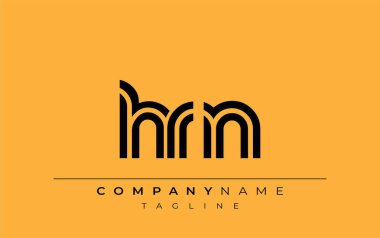 HRN Yaratıcı Eşsiz Modern Harf Logosu Tasarımı. Benzersiz bir harf dizaynına sahip stilize logo, soyut minimalist estetik ve modern cazibe sunar.